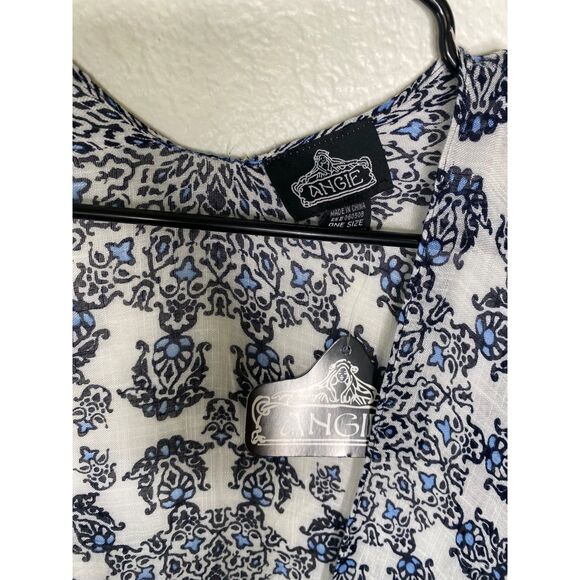 NWT Angie mixed boho print kimino longline lightweight cardigan open front - Picture 8 of 9